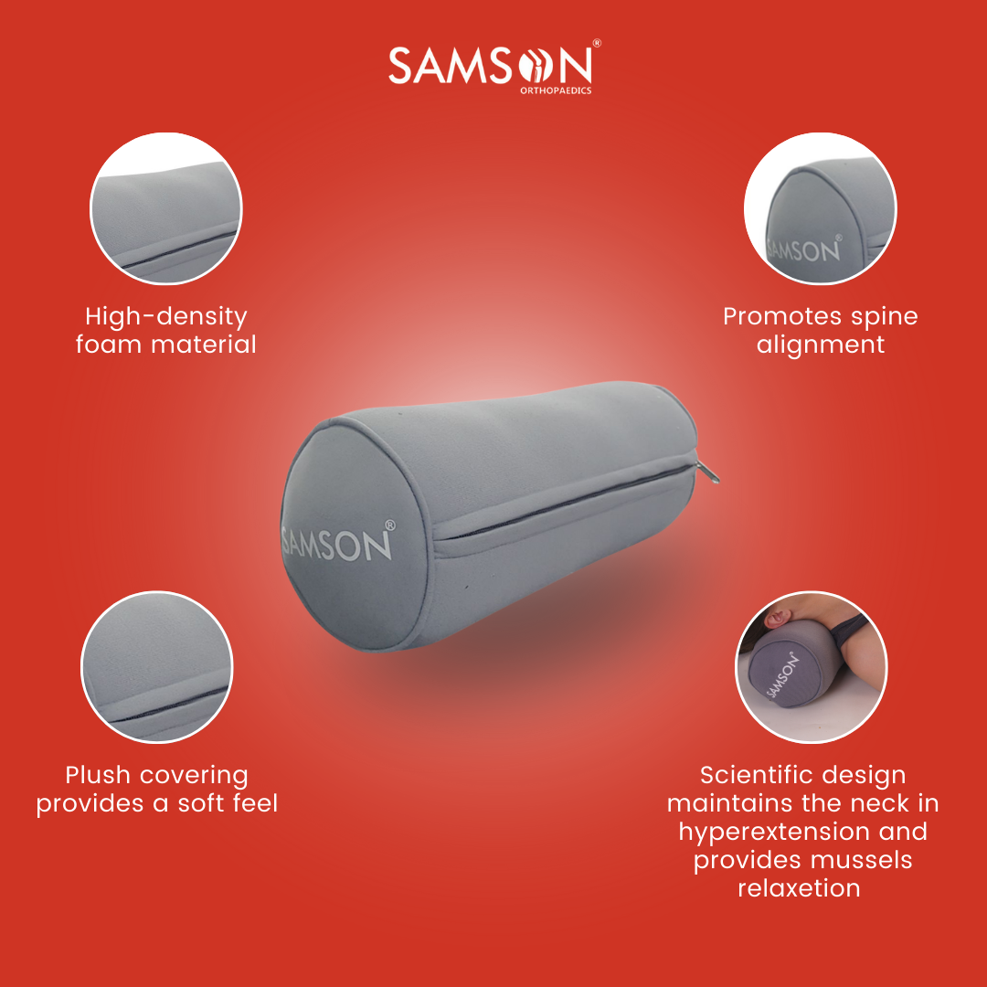 SAMSON Cervical Pillow (Round) | Ergonomic Neck Support for Pain Relief & Comfortable Sleep