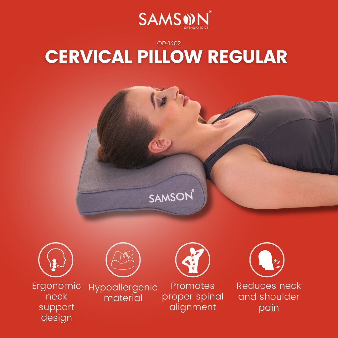 SAMSON Cervical Pillow (Regular) | Neck Support for Pain Relief, Spine Alignment & Comfortable Sleep