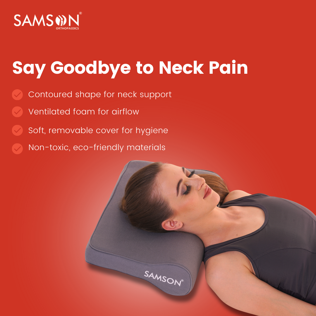 SAMSON Cervical Pillow (Regular) | Neck Support for Pain Relief, Spine Alignment & Comfortable Sleep