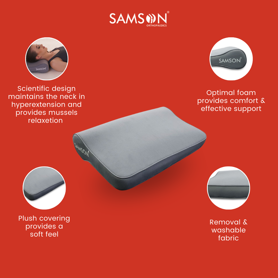 SAMSON Cervical Pillow (Regular) | Neck Support for Pain Relief, Spine Alignment & Comfortable Sleep