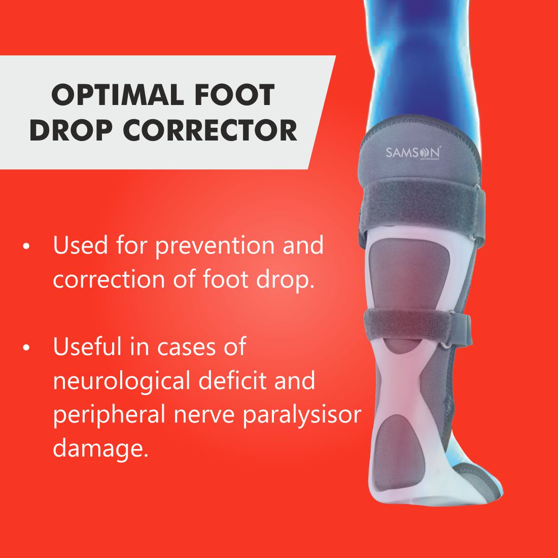 Foot Drop Splint (Right/Left)(With Liner) - Samson Scientifics and Surgicals