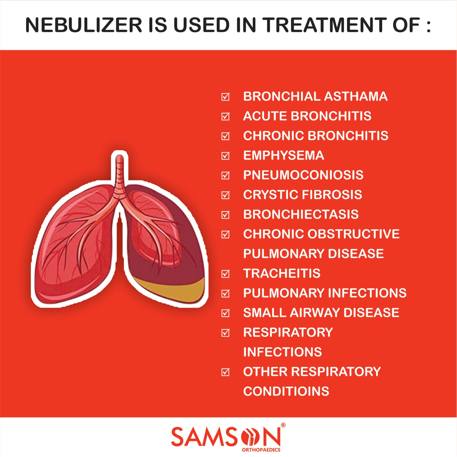Nebulizer is used in treatment
