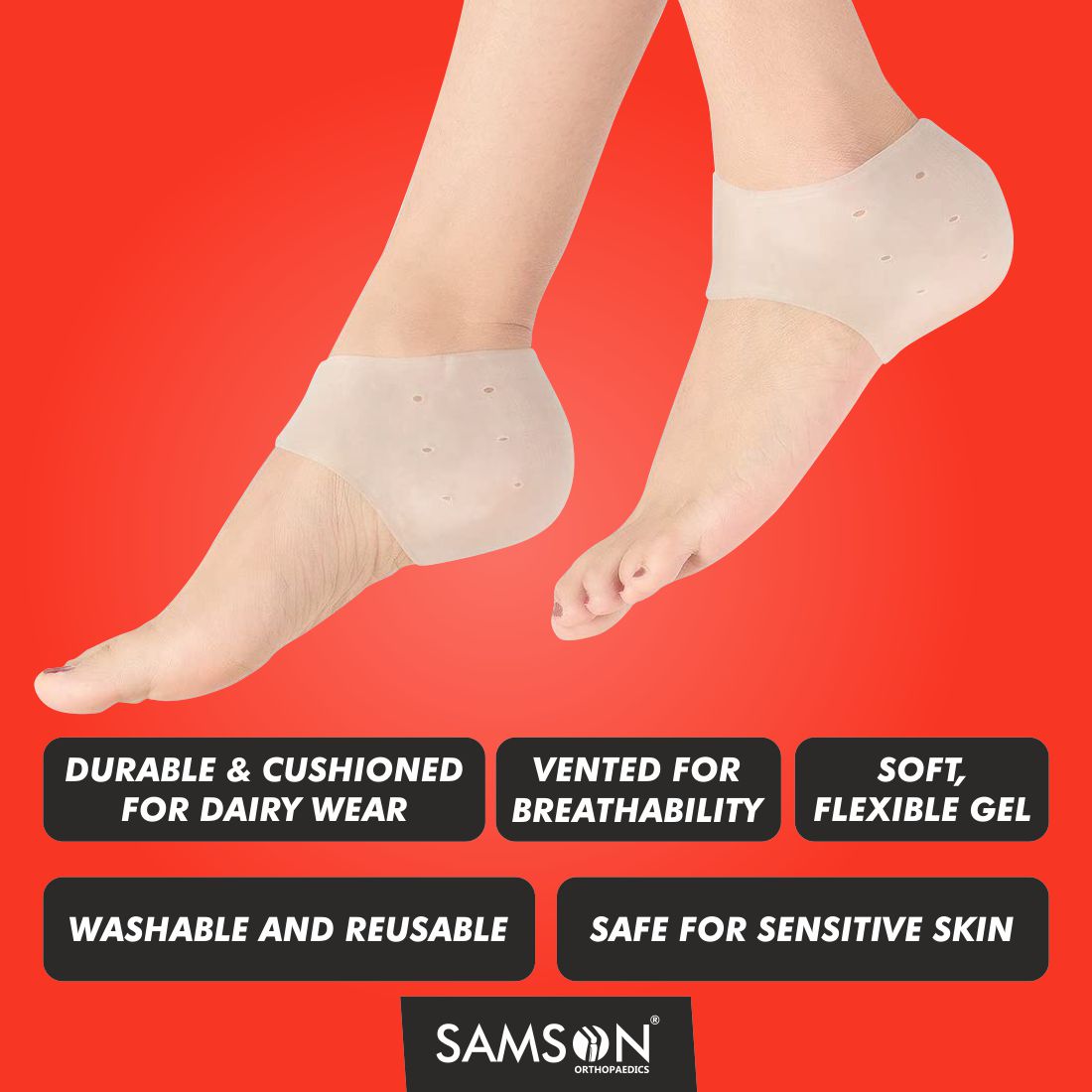 SAMSON Silicone Heel Pad (Pair)