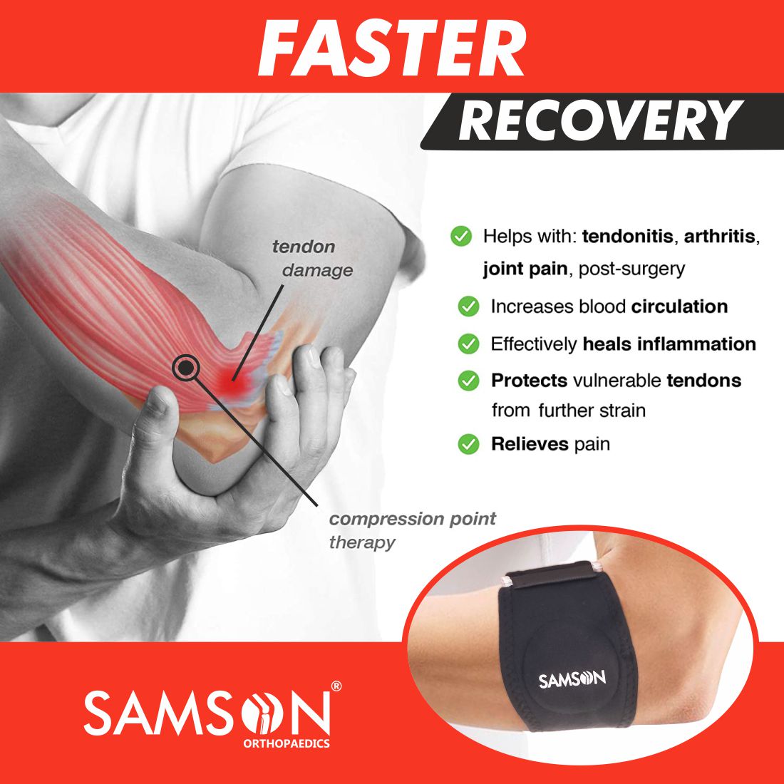 Tennis Elbow Support - Samson Scientifics and Surgicals