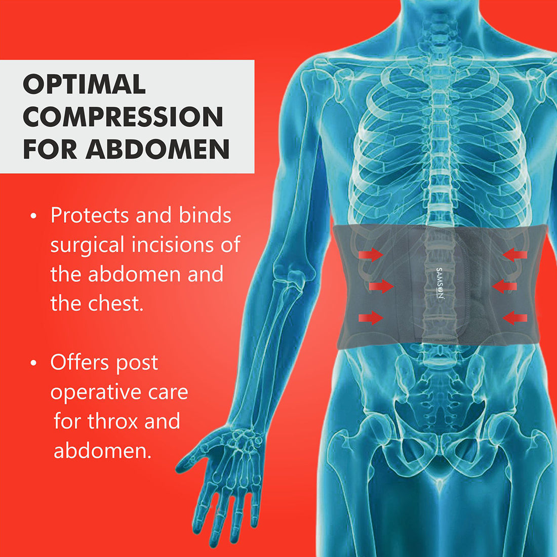 Tummy Trimmer/Abdominal-Support 8"/20cm - Samson Scientifics and Surgicals