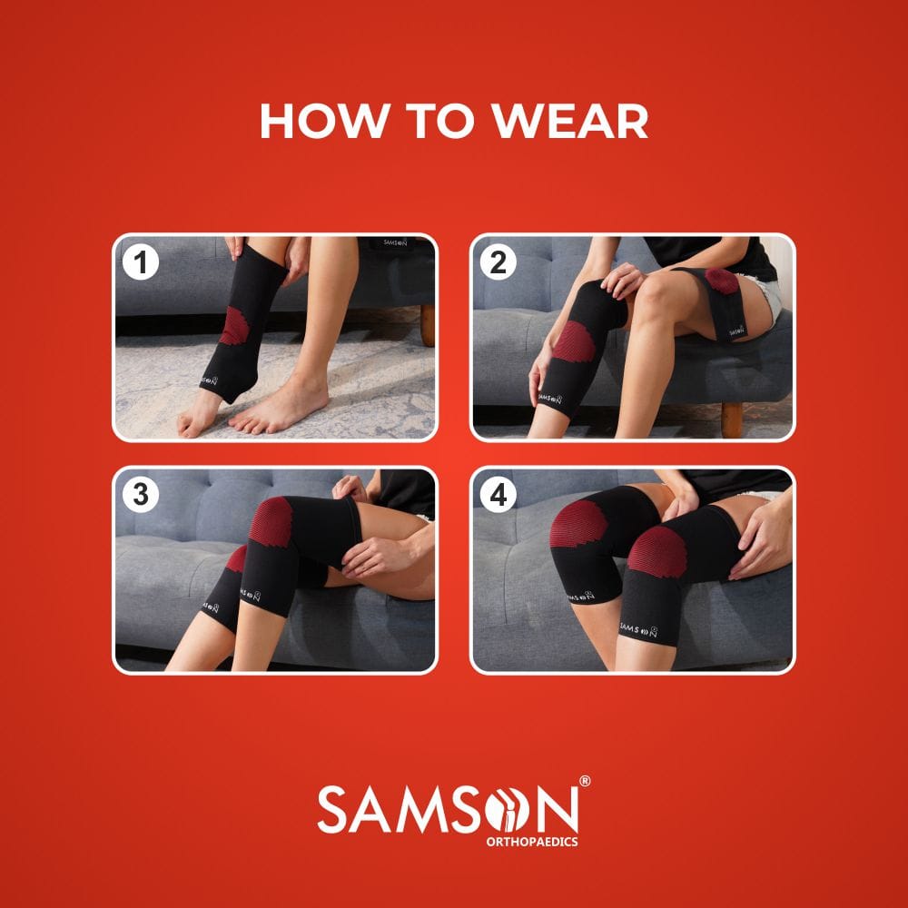 SAMSON Knee Cap Furo (Pair) | Stretchable Support for Pain Relief, Arthritis, & Sports