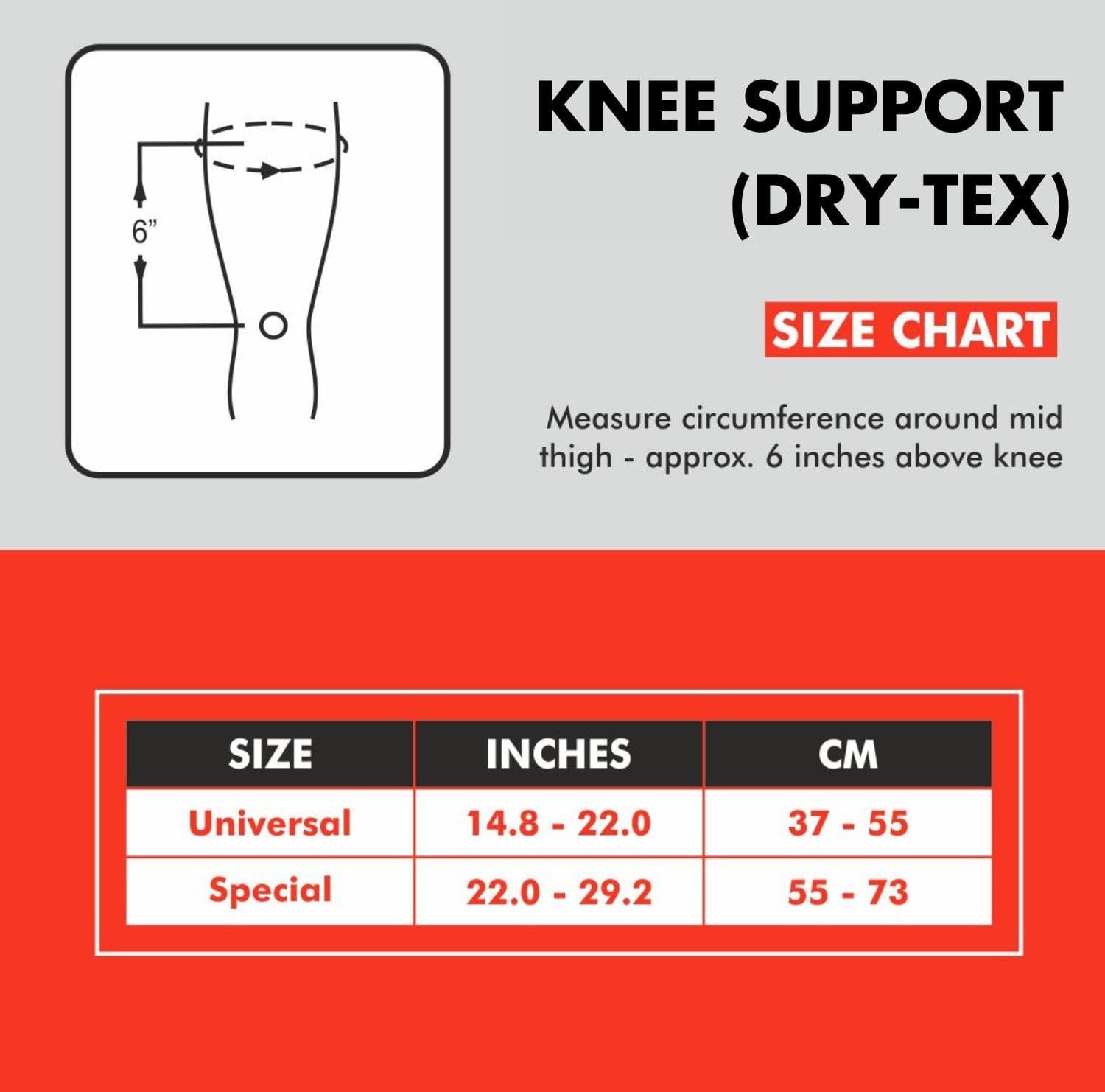 SAMSON Knee Support Dry-Tex