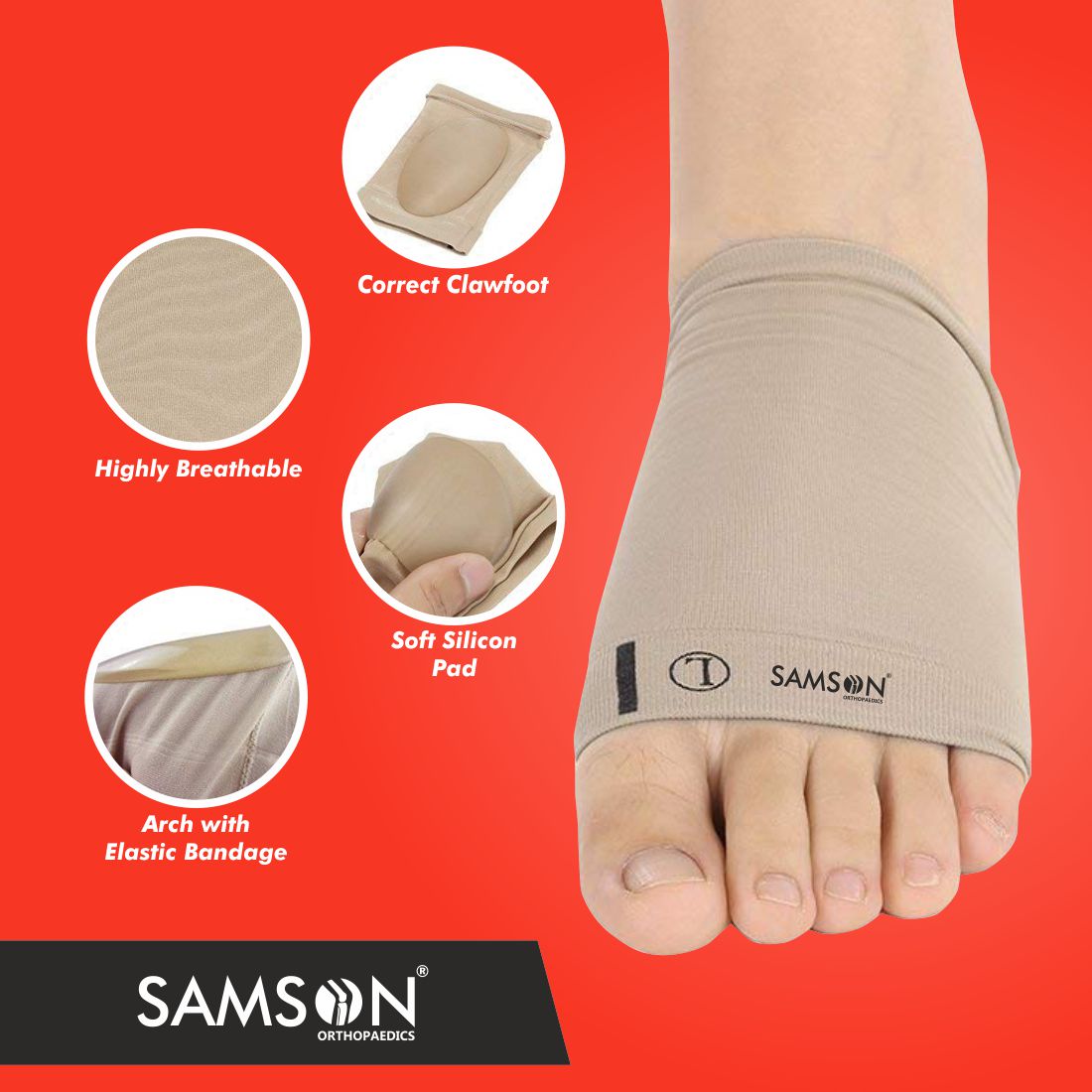 Arch Support with Silicon Pad (Pair)