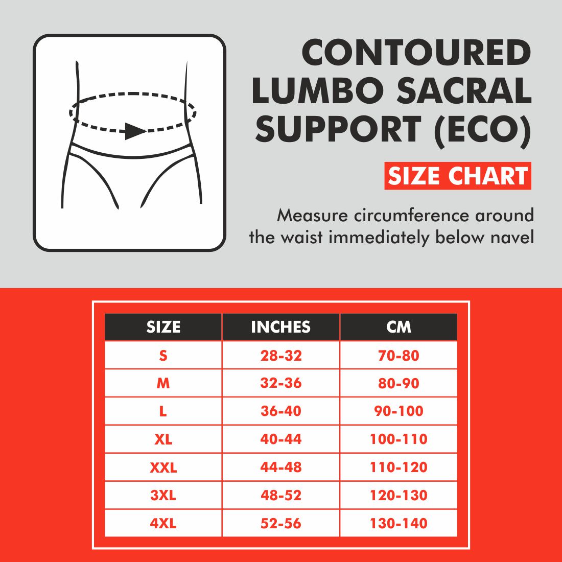 Contoured Lumbo Sacral Support ECO