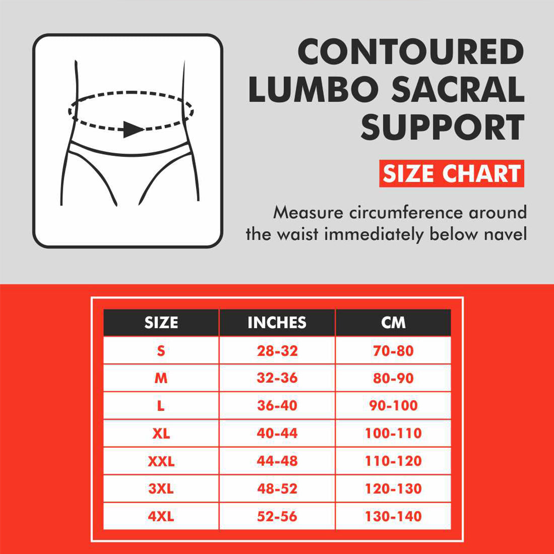 Contoured Lumbo Sacral Support