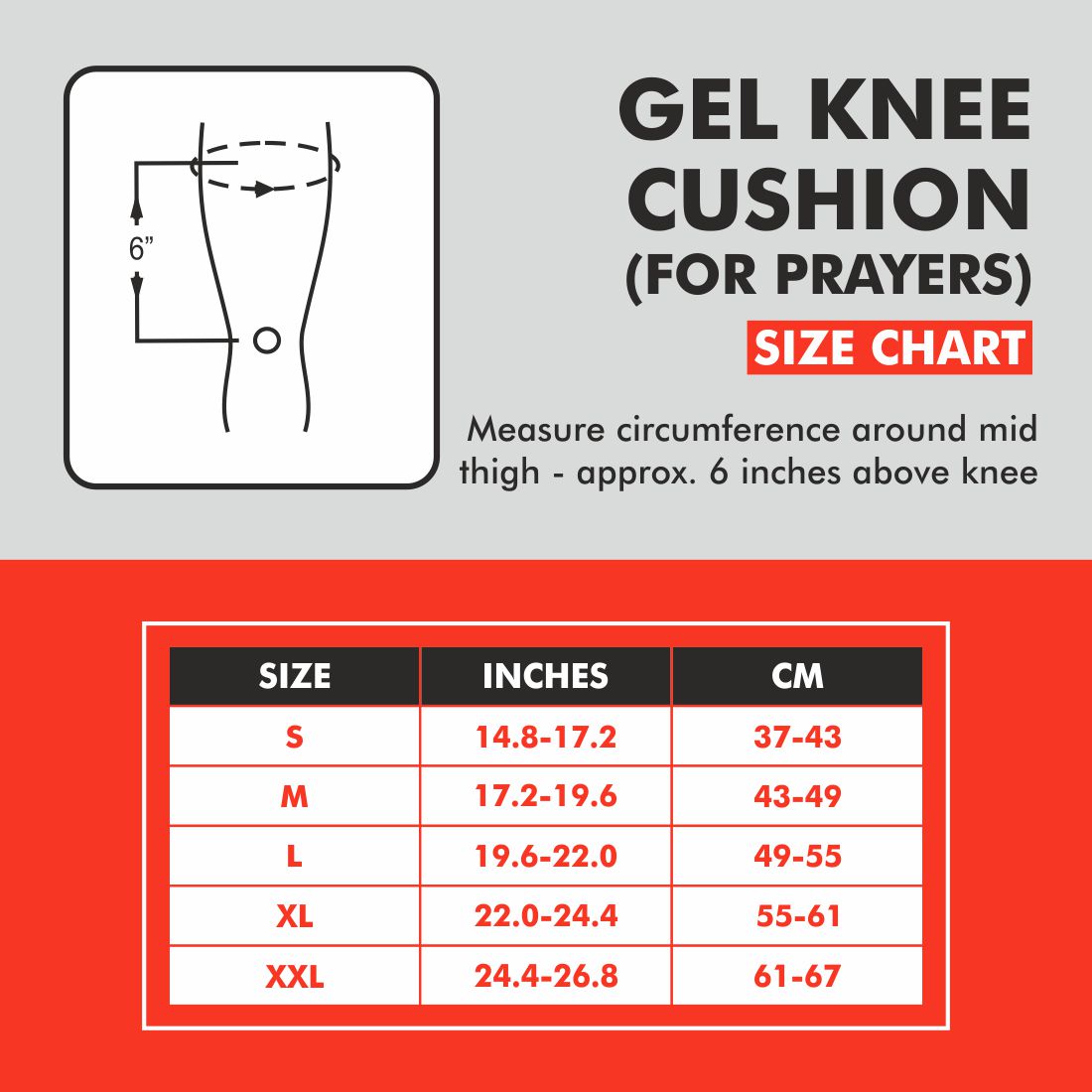 Gel Knee Cushion (For Prayers)(Pair)