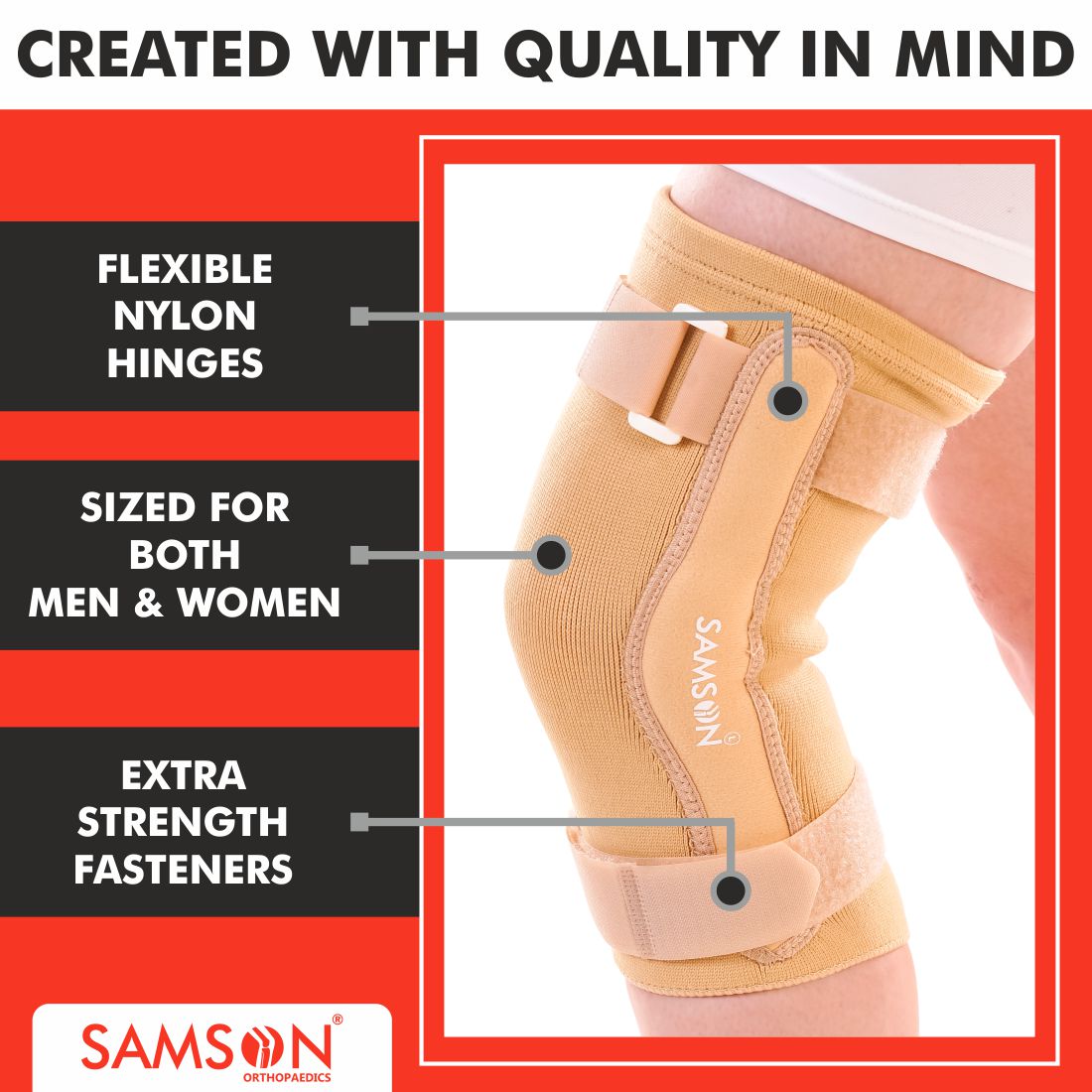 Knee Cap with Rigid Hinged (Nylon Hinges)