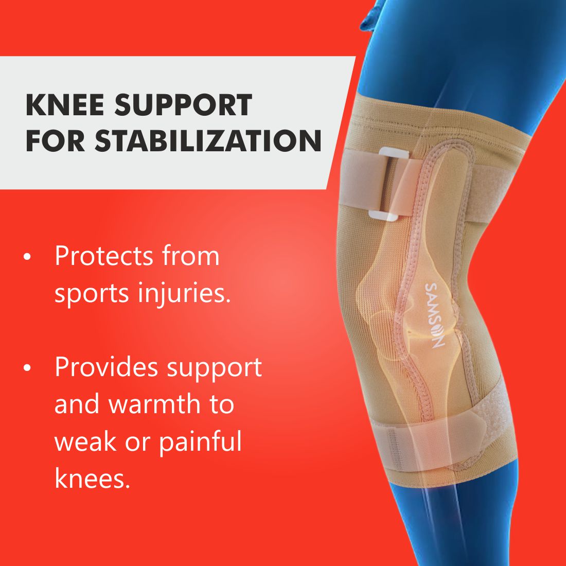 Knee Cap with Rigid Hinged (Nylon Hinges)