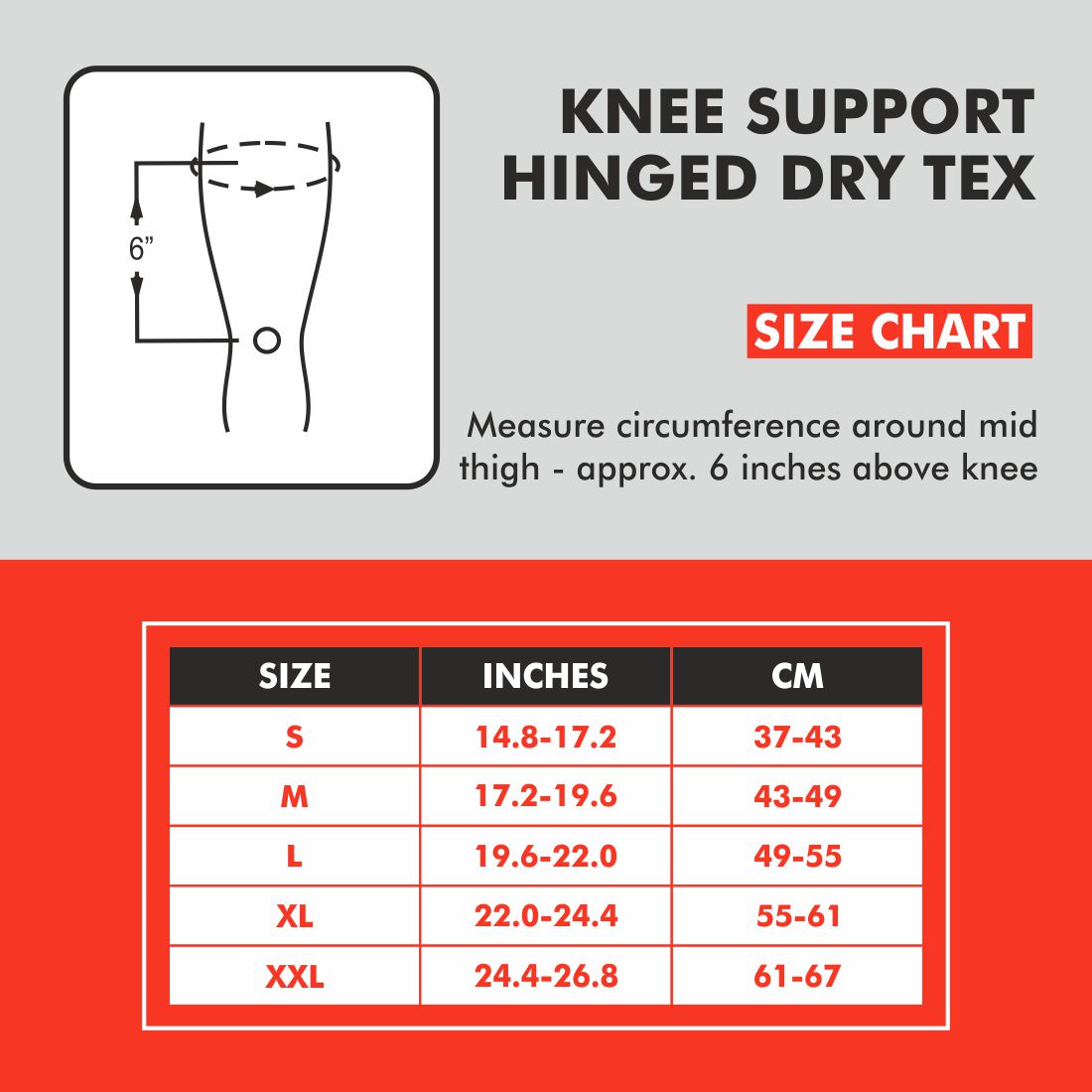 Knee Support Hinged Dry-Tex