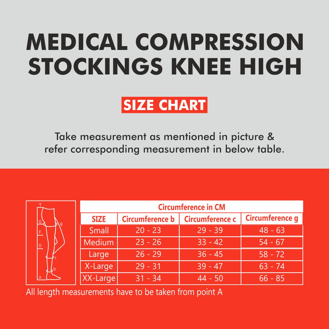 Medical Compression Stocking Knee High Class I AD (Pair)