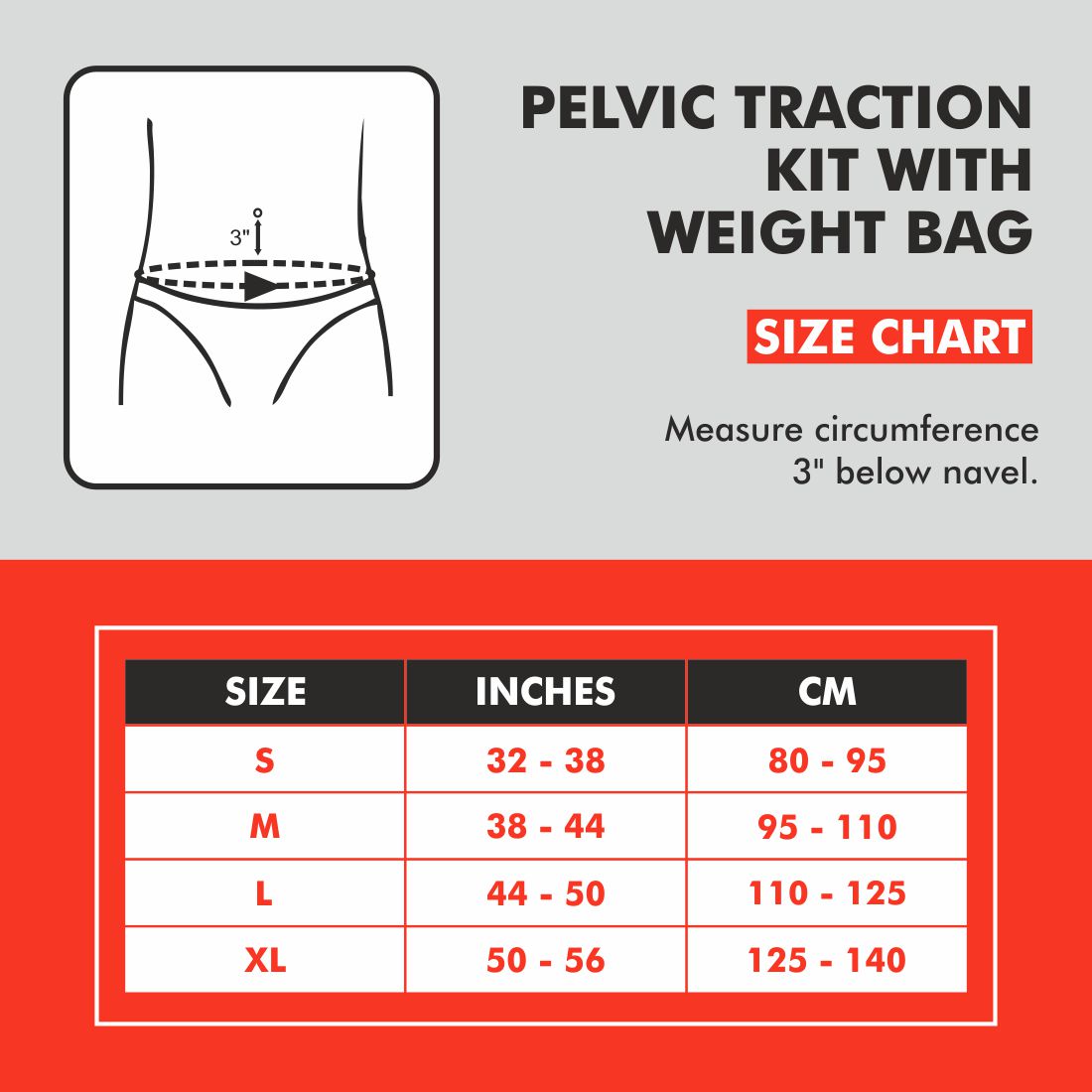 Pelvic Traction Kit with Weight Bag