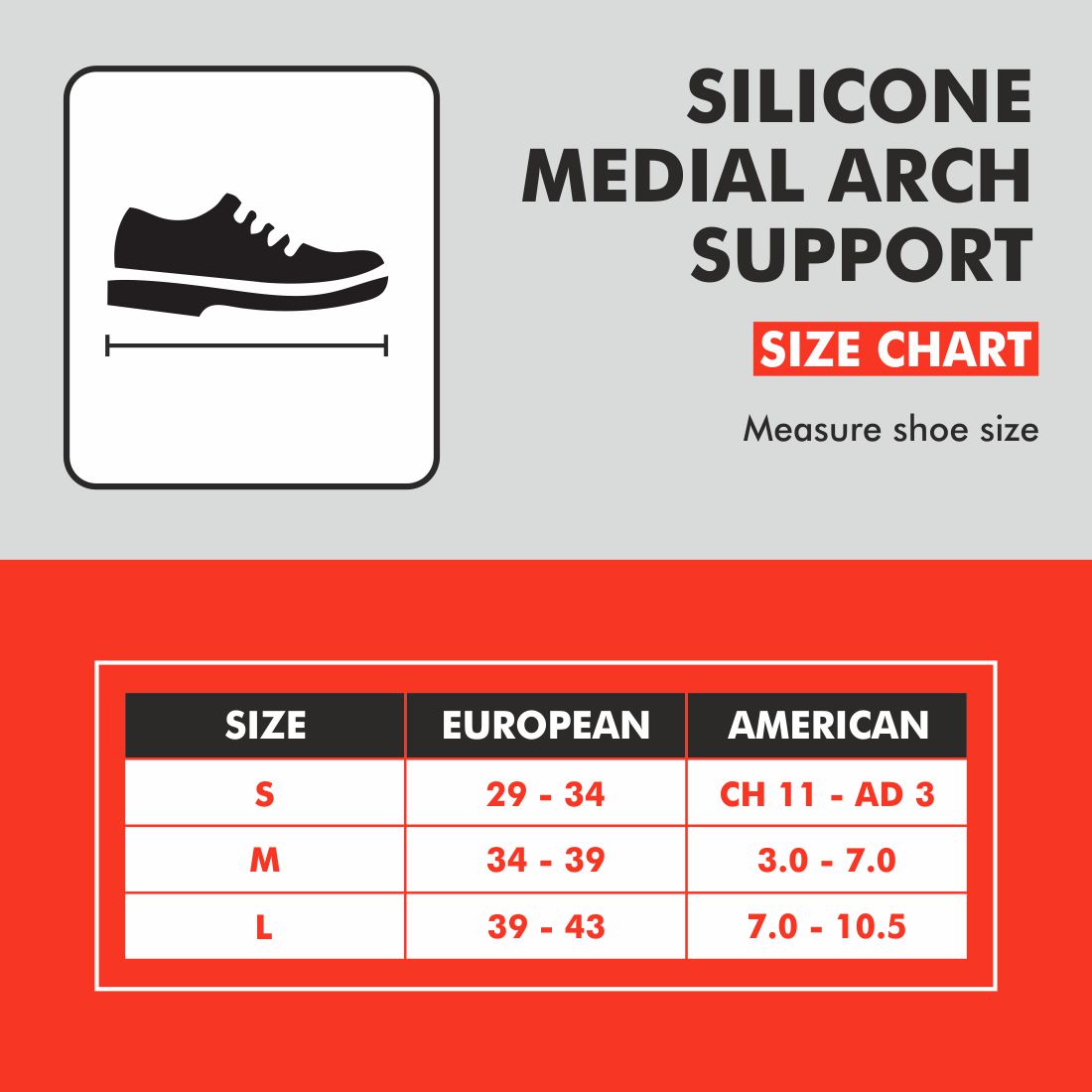 Silicone Medical Arch Support (Pair)