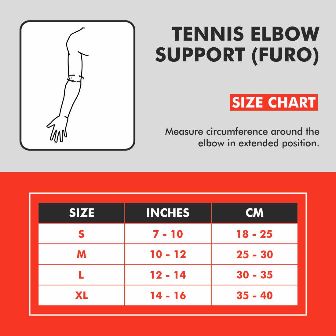 Tennis Elbow Support (Furo)(Pair)