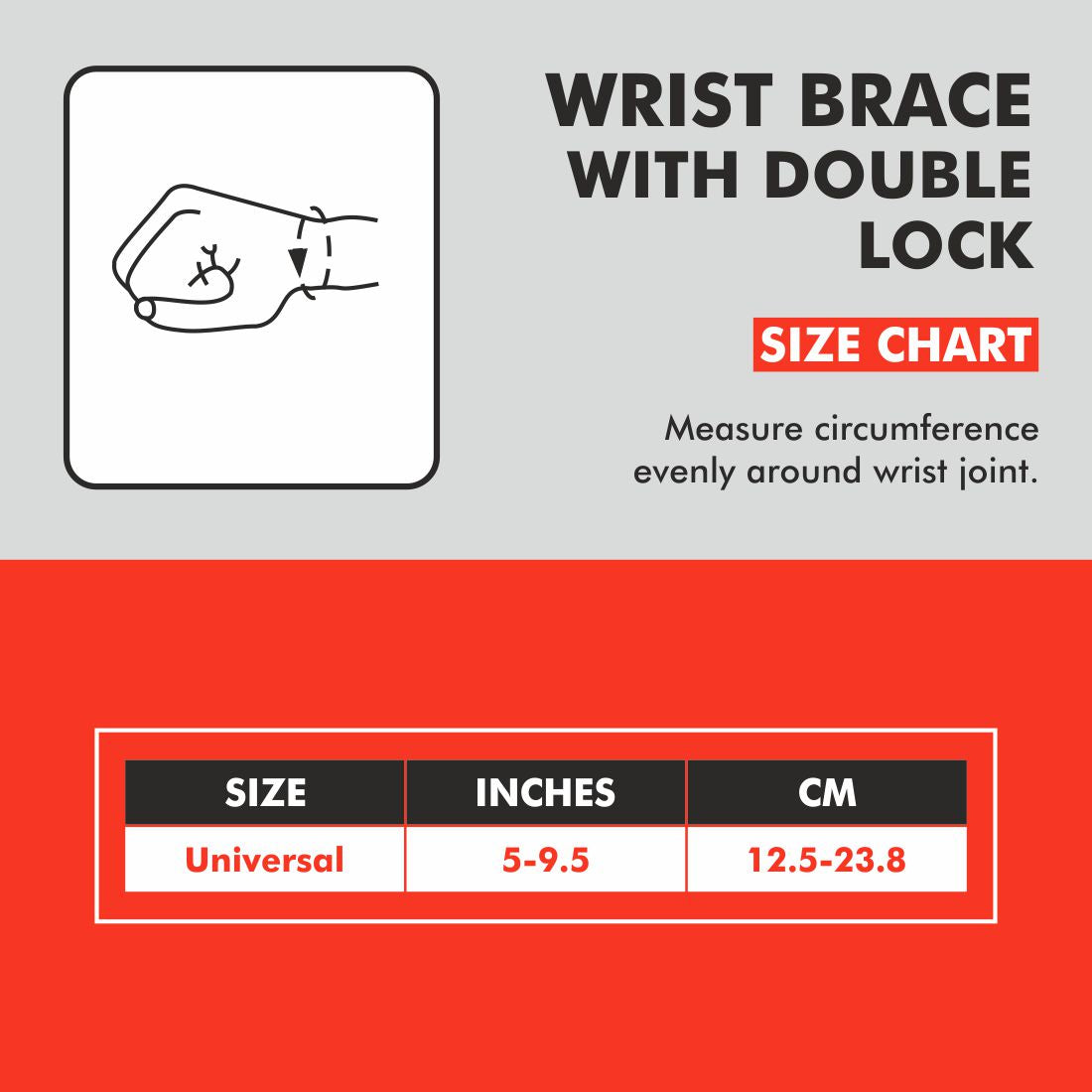 Wrist Brace with Double Lock