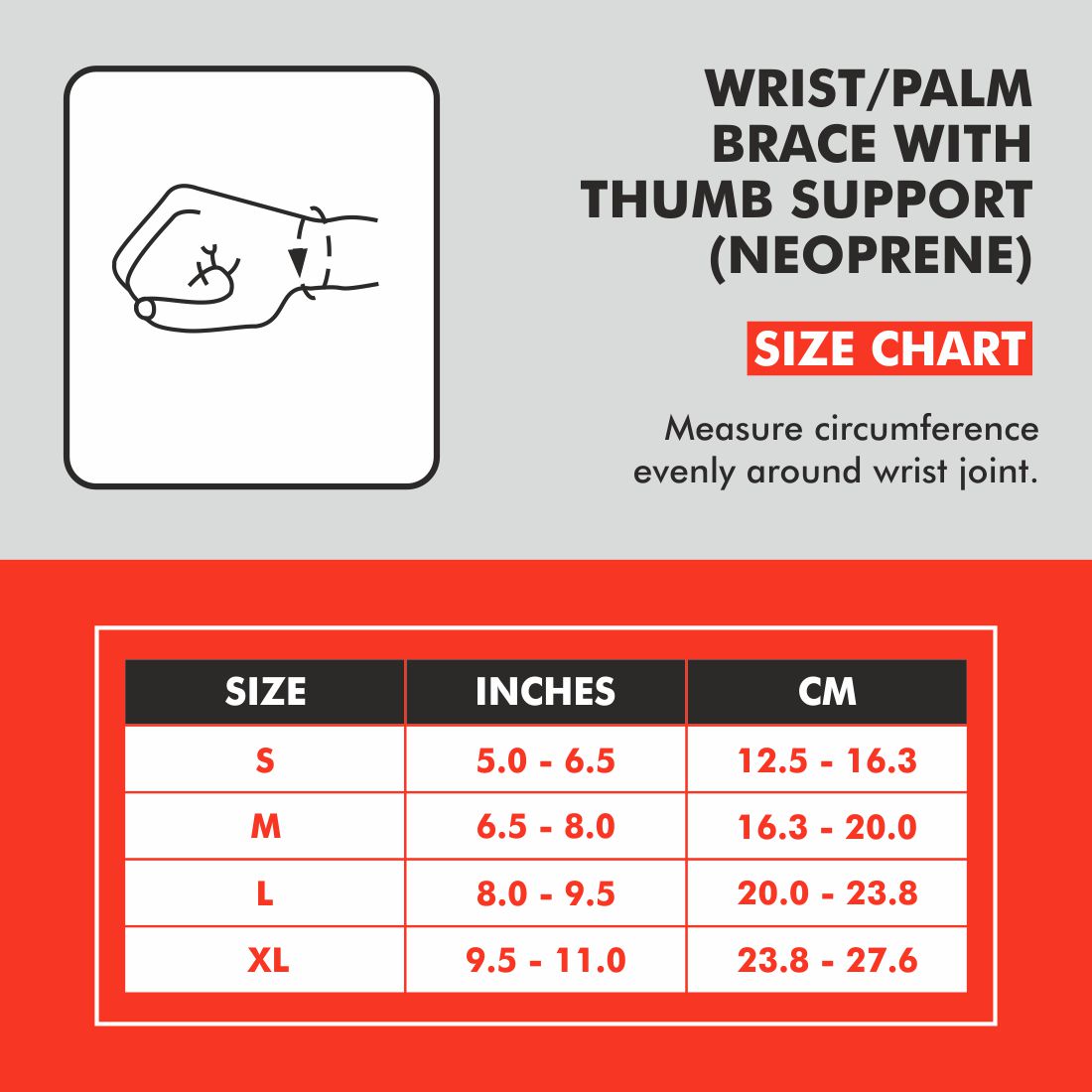 Wrist/Palm Brace with Thumb Support