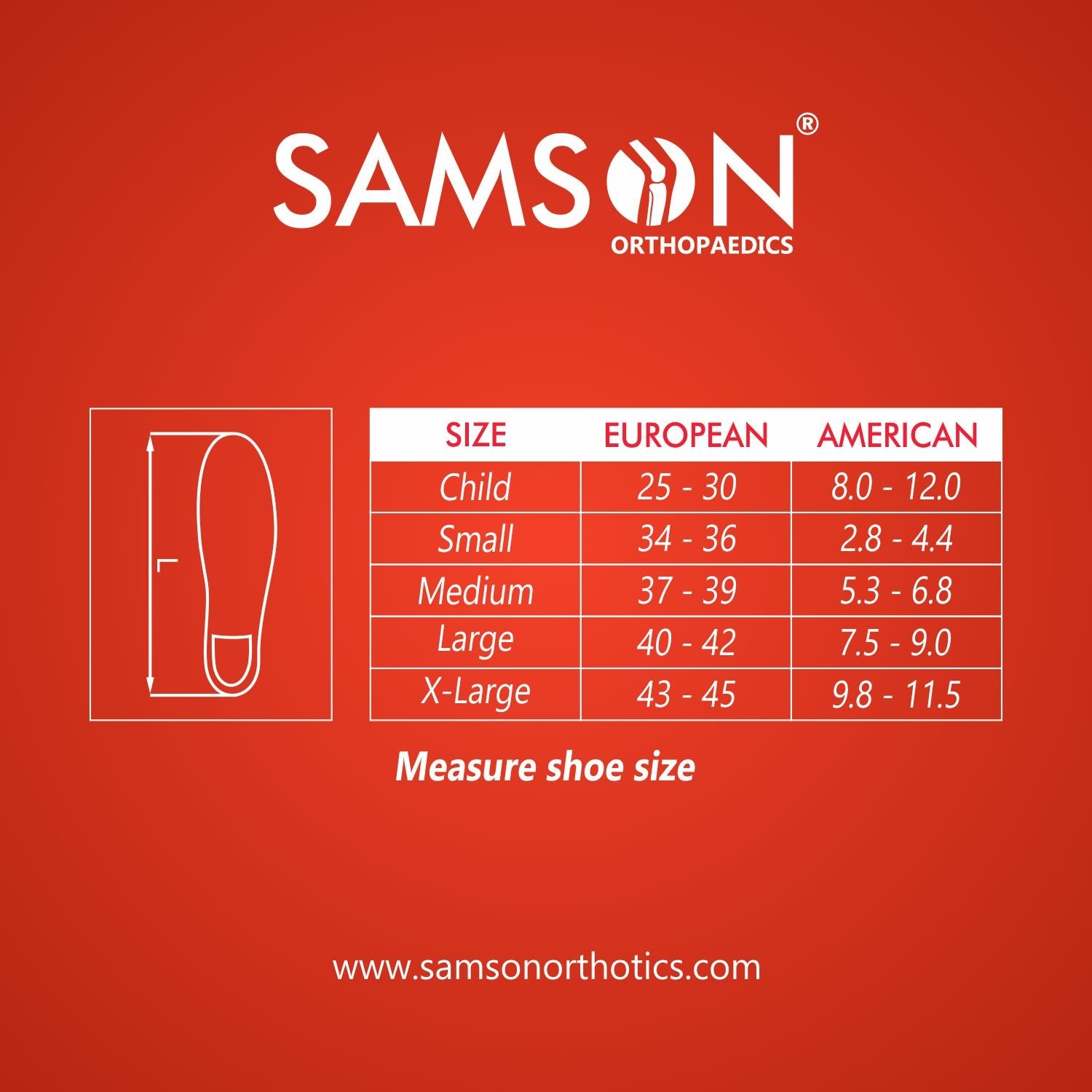 SAMSON Foot Drop Splint (Right/Left)(With Liner)